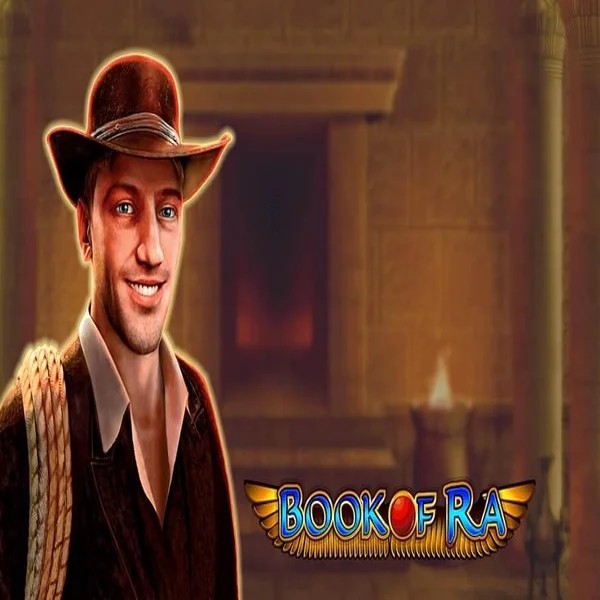 Book of Ra slot logo by Greentube at Millioner Casino