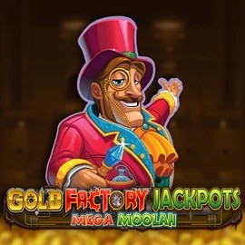 Gold Factory Jackpots Mega Moolah logo by Aurum Signature Studios Millioner Casino
